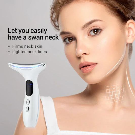 EMS RED LIGHT THERAPY FACE NECK LIFT WRINKLE REMOVER TIGHTEN MASSAGER