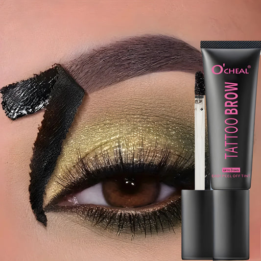 Waterproof Tattoo Brow Peel Off Tint with Stencils