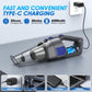 Portable Hand Vacuum with Multi-Nozzles & Washable Filter