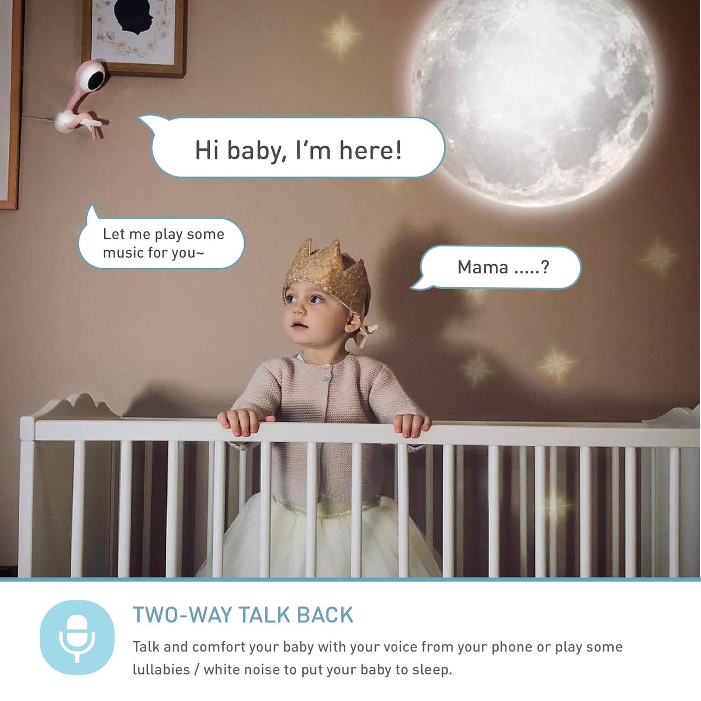 Lollipop Baby Monitor– Smart Wi-Fi Camera with True Cry Detection, Breathing Monitoring & Sleep Tracking (7-Day Free Trial)
