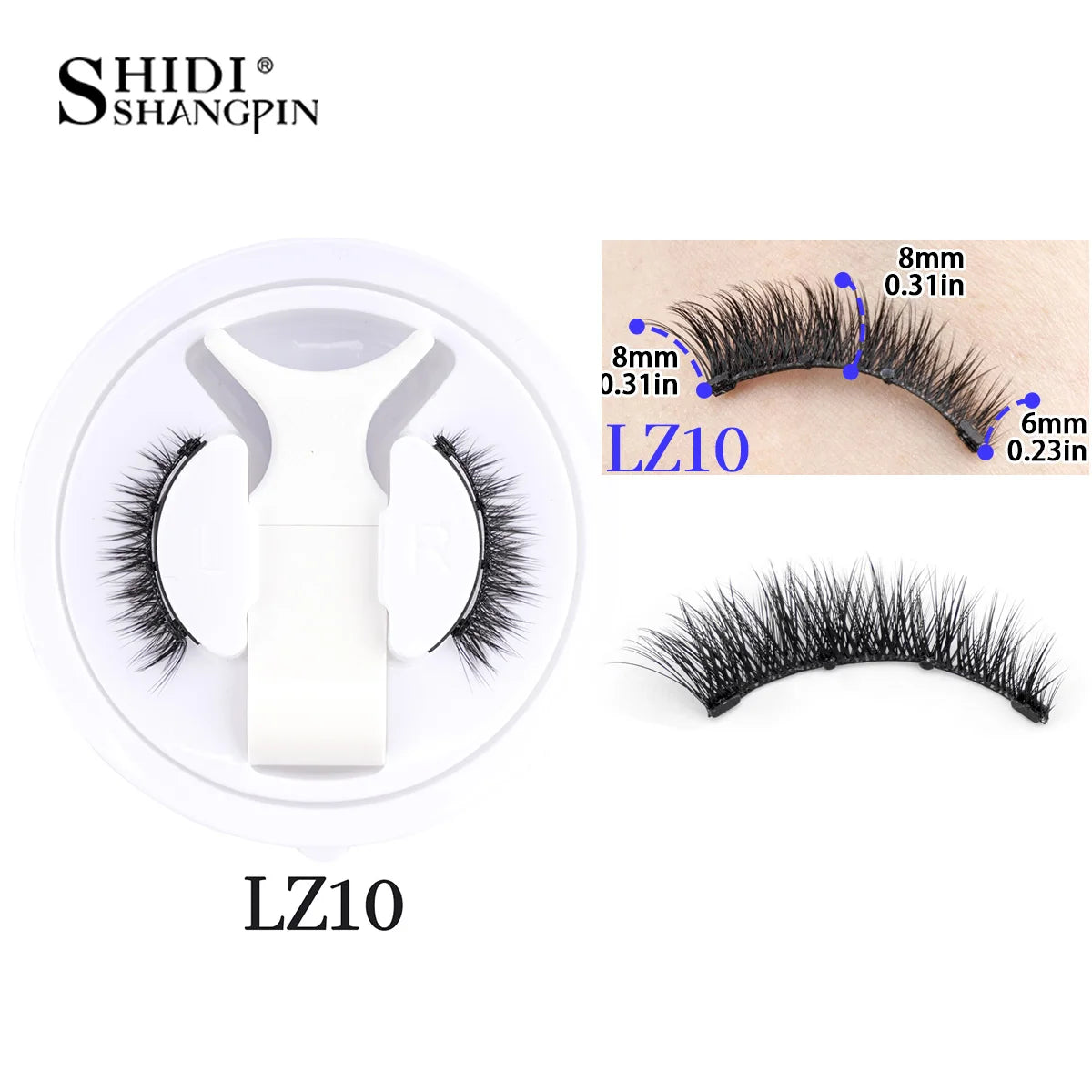 1 Pair Reusable Magnetic Eyelashes Tweezers Set