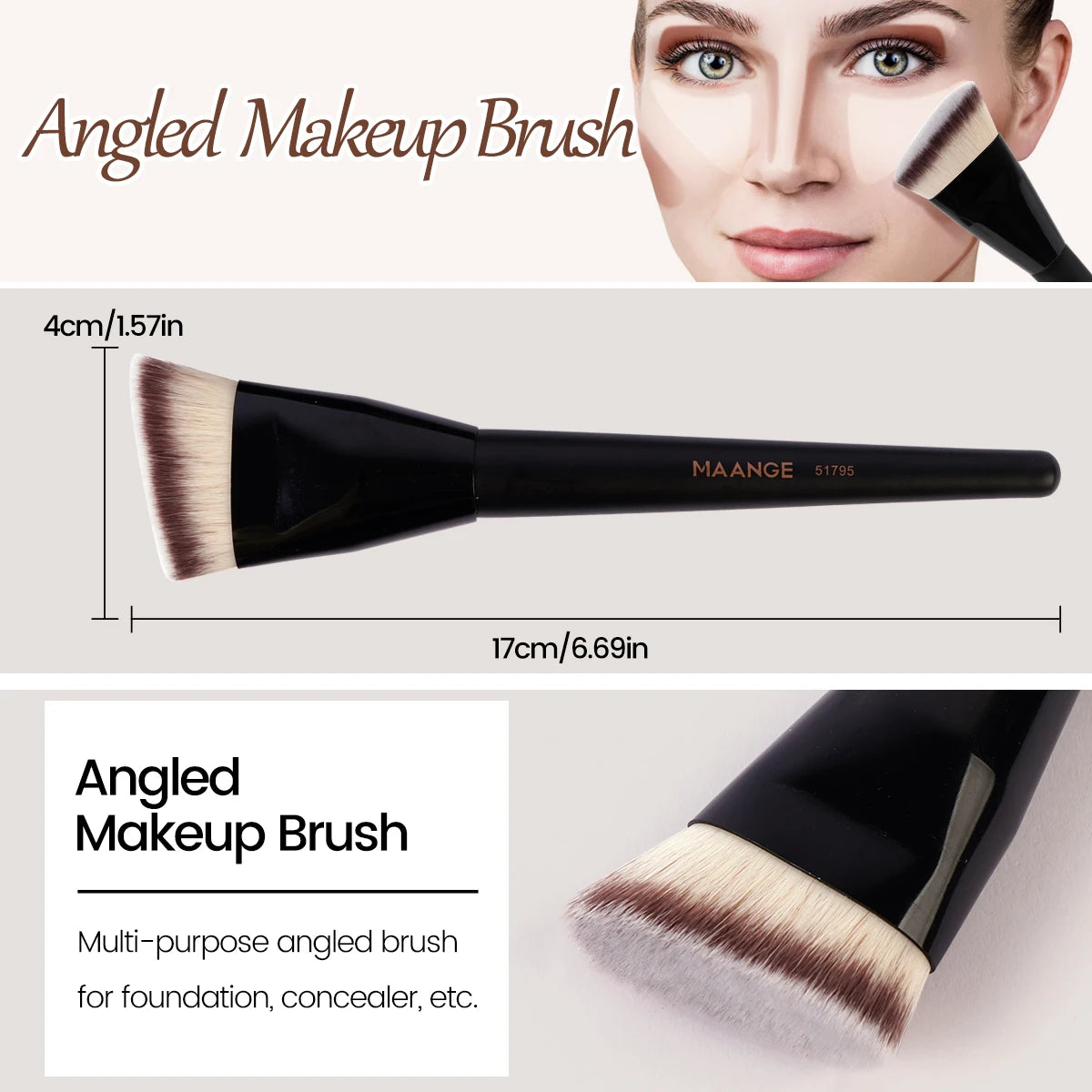 MAANGE 3pcs Makeup Brush Set
