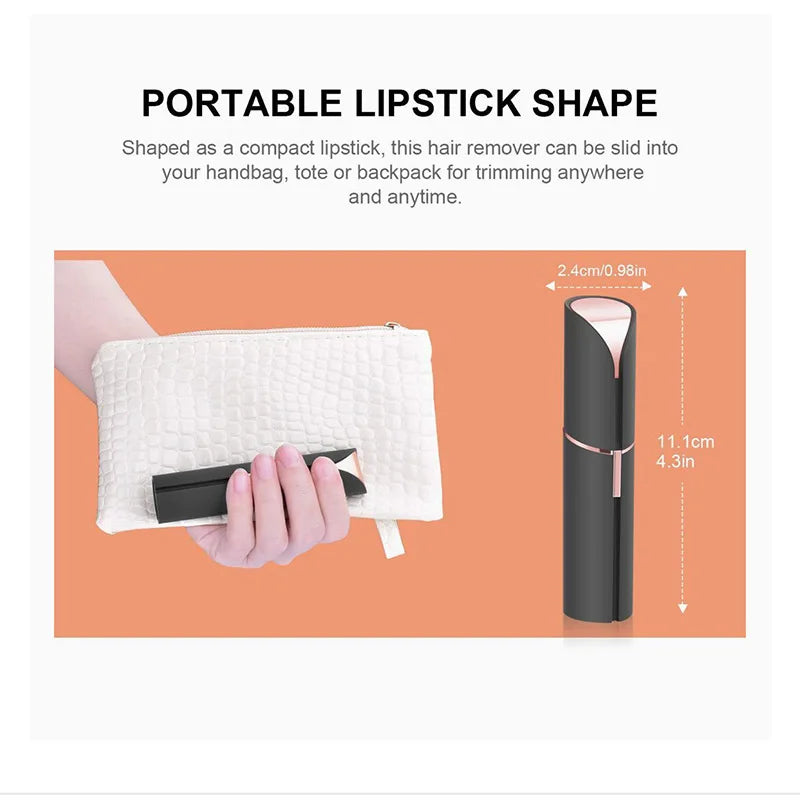 Portable Lipstick Shaped Electric Hair Remover