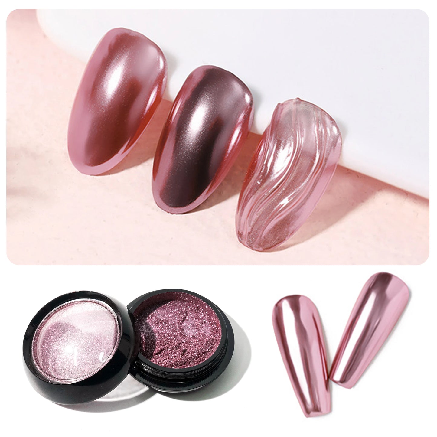 Nail Glitter Metallic Rubbing Dust Gel Polish