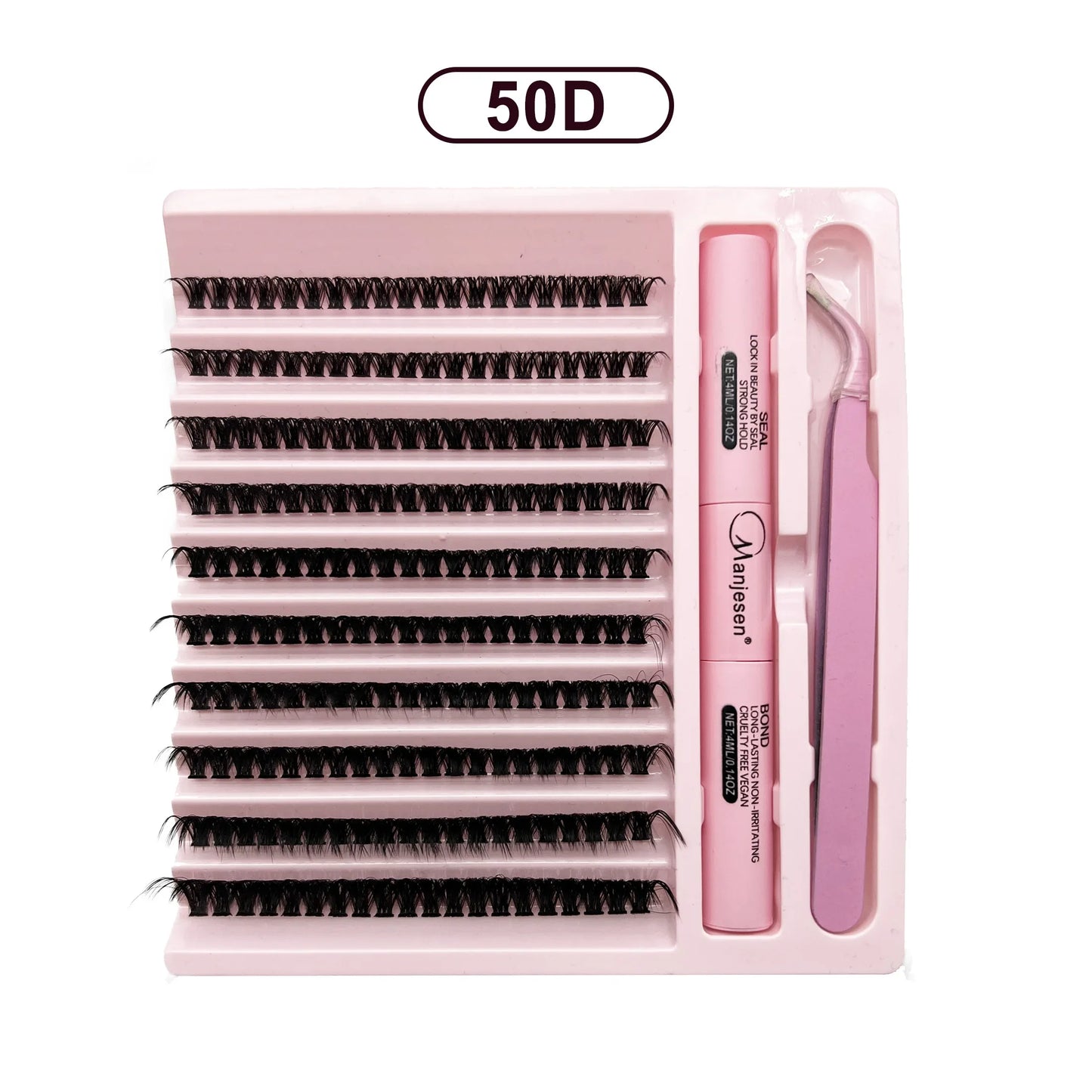 DIY Lashes Extension Kit - 200 PCS Clusters Lash Bond and Seal Makeup Tools