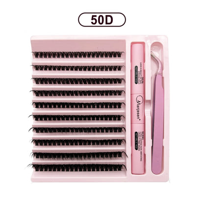 DIY Lashes Extension Kit - 200 PCS Clusters Lash Bond and Seal Makeup Tools