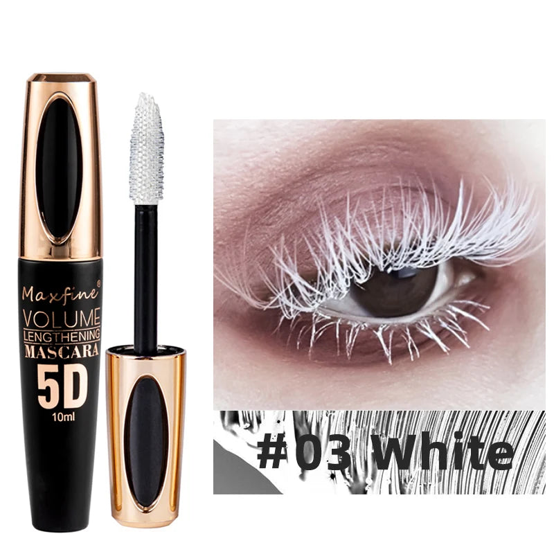 5D Silk Waterproof, Non-caking, and Prolonged Mascara.