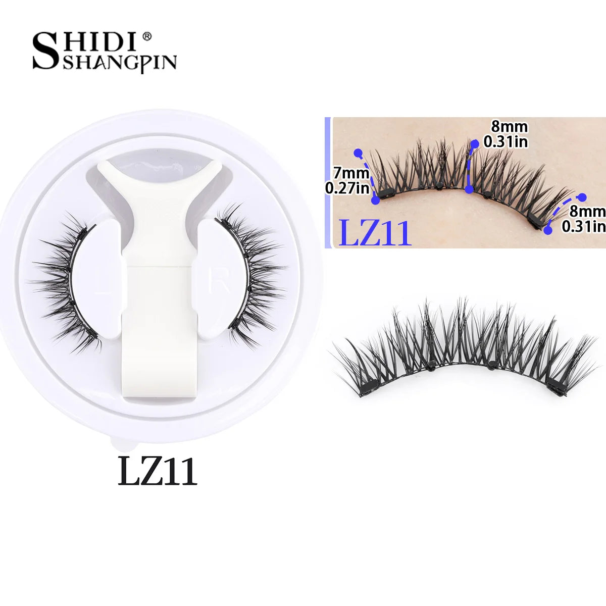 1 Pair Reusable Magnetic Eyelashes Tweezers Set