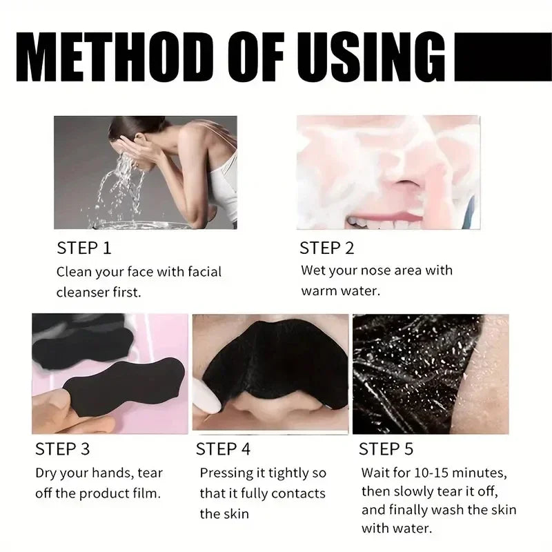 Bamboo Charcoal Nasal Strips Blackhead Remover Mask