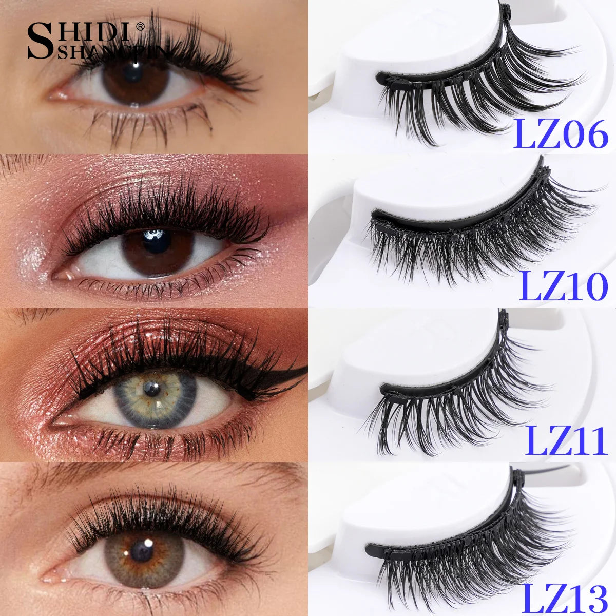 1 Pair Reusable Magnetic Eyelashes Tweezers Set