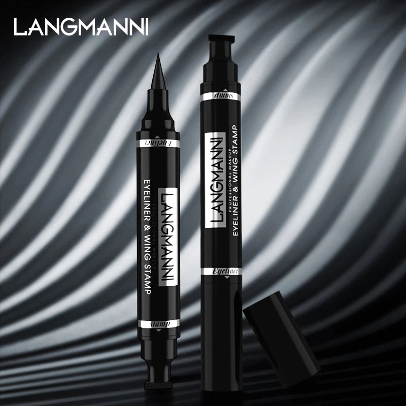 Dual-Ended Waterproof and Smudge-Proof Stamp Eyeliner Pen