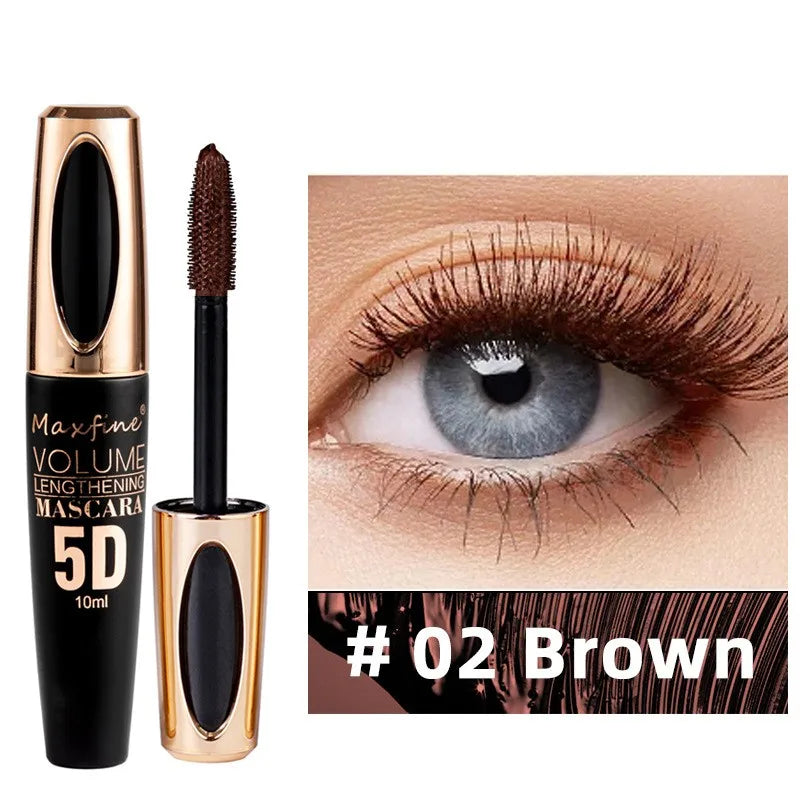 5D Silk Waterproof, Non-caking, and Prolonged Mascara.